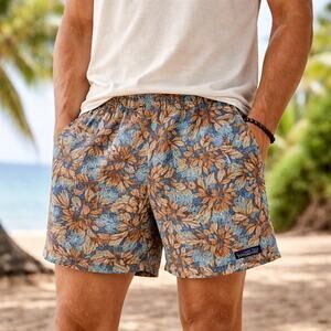 Patagonia Men's SZ L Baggies™ Shorts - 5" Swim Shorts Mesh Liner Tropical Print